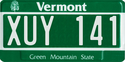 VT license plate XUY141