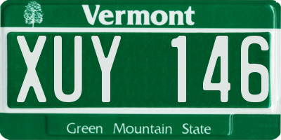 VT license plate XUY146