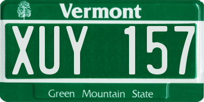VT license plate XUY157
