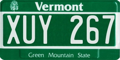 VT license plate XUY267