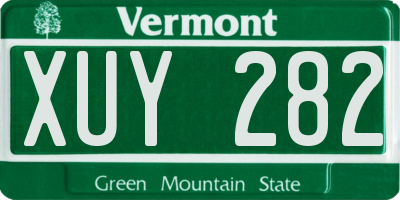 VT license plate XUY282