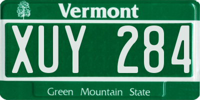 VT license plate XUY284