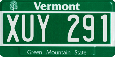 VT license plate XUY291
