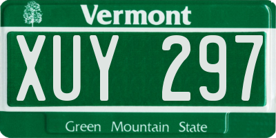 VT license plate XUY297