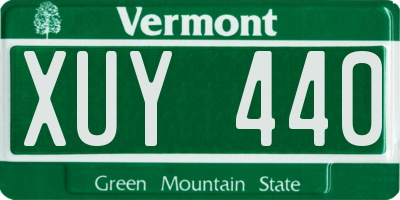 VT license plate XUY440