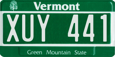 VT license plate XUY441