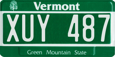 VT license plate XUY487
