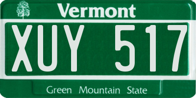 VT license plate XUY517