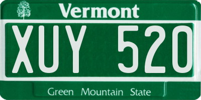 VT license plate XUY520
