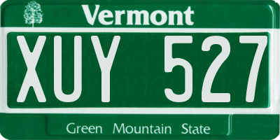 VT license plate XUY527