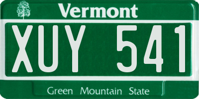 VT license plate XUY541