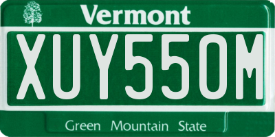 VT license plate XUY550M