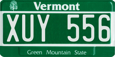 VT license plate XUY556