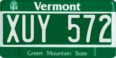 VT license plate XUY572