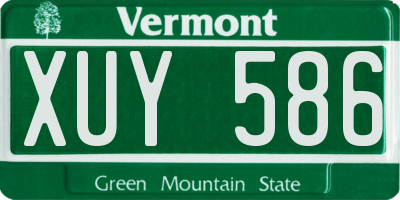 VT license plate XUY586