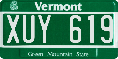 VT license plate XUY619