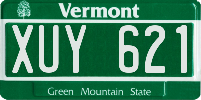 VT license plate XUY621