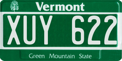 VT license plate XUY622