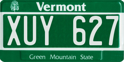 VT license plate XUY627