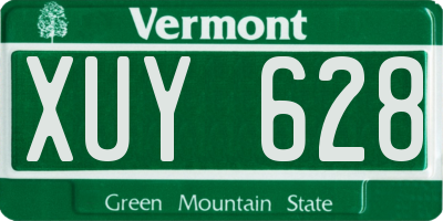 VT license plate XUY628