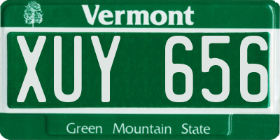VT license plate XUY656