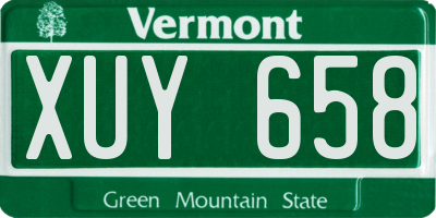VT license plate XUY658