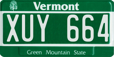 VT license plate XUY664