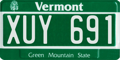 VT license plate XUY691