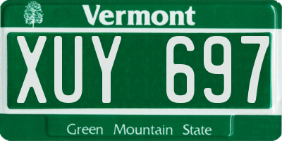 VT license plate XUY697