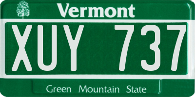 VT license plate XUY737
