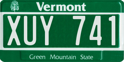 VT license plate XUY741