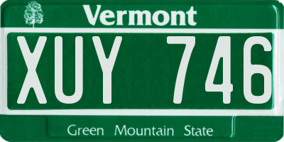 VT license plate XUY746