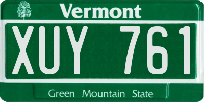 VT license plate XUY761