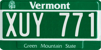 VT license plate XUY771