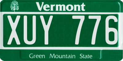 VT license plate XUY776