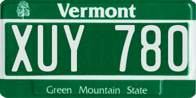 VT license plate XUY780