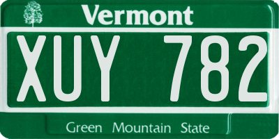 VT license plate XUY782