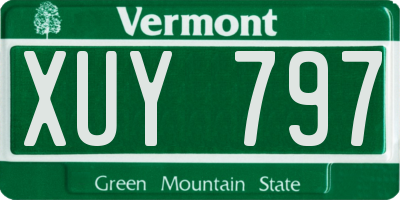 VT license plate XUY797