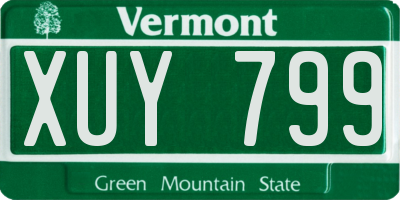 VT license plate XUY799