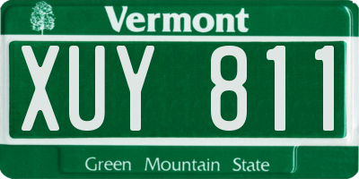 VT license plate XUY811