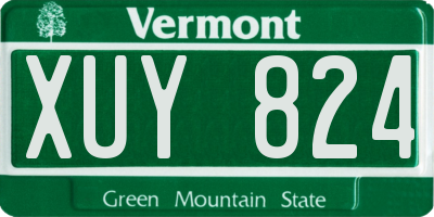 VT license plate XUY824