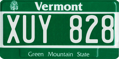 VT license plate XUY828