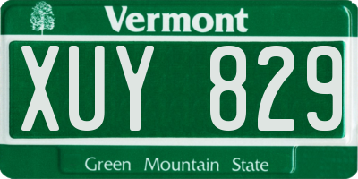 VT license plate XUY829