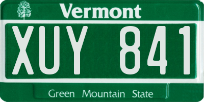 VT license plate XUY841