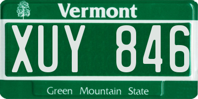 VT license plate XUY846
