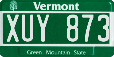 VT license plate XUY873