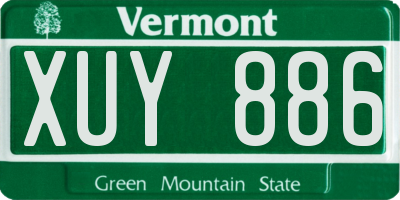VT license plate XUY886
