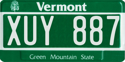 VT license plate XUY887