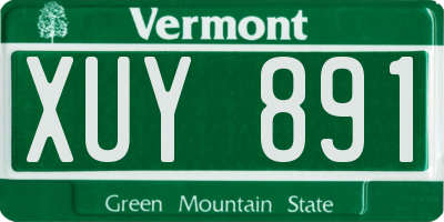 VT license plate XUY891