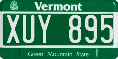 VT license plate XUY895